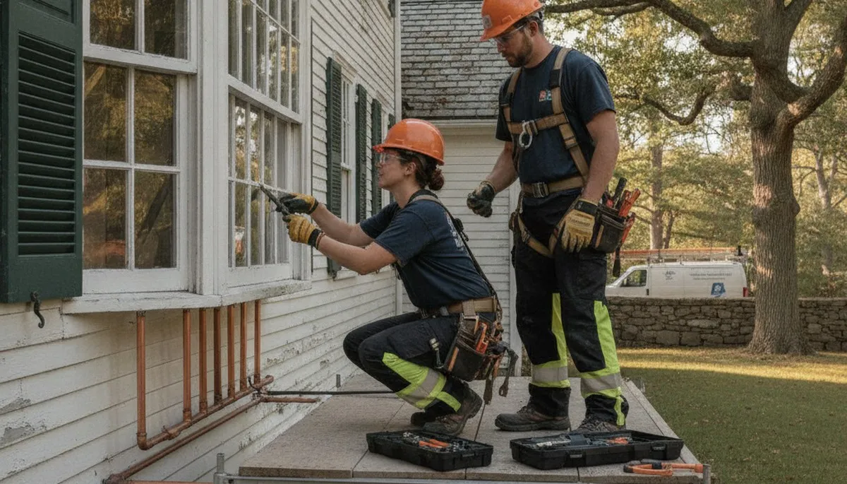 Plumber repairing plumbing in Lexington, MA for reliable residential service